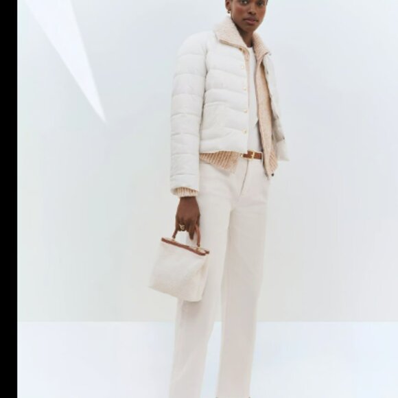 ANN TAYLOR WEEKEND COLLECTION WIDE LEG CORDUROY PANT WINTER WHITE $129 8 - Picture 9 of 9